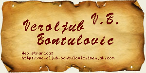 Veroljub Bontulović vizit kartica